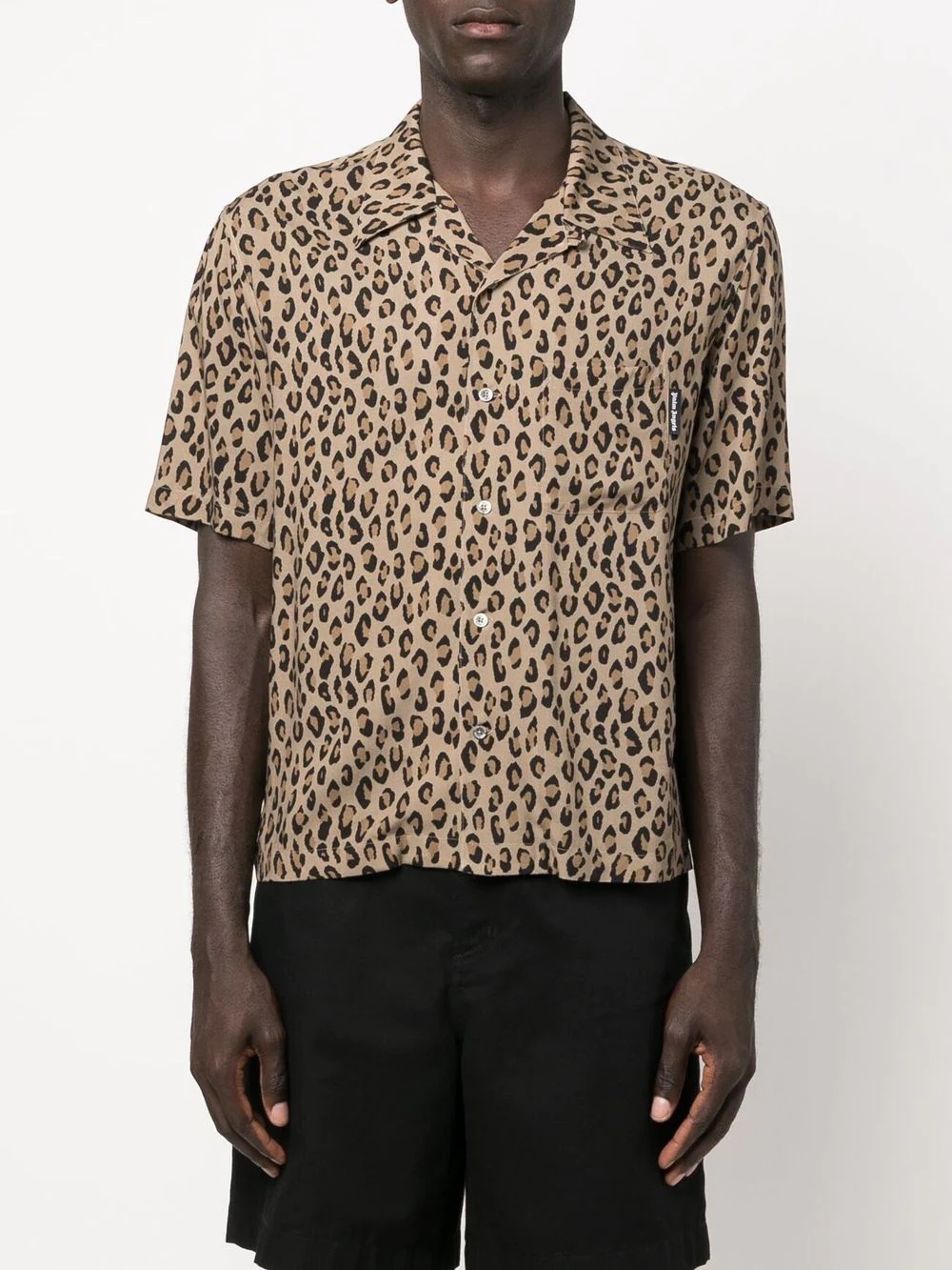 leopard-print short-sleeve shirt - 3