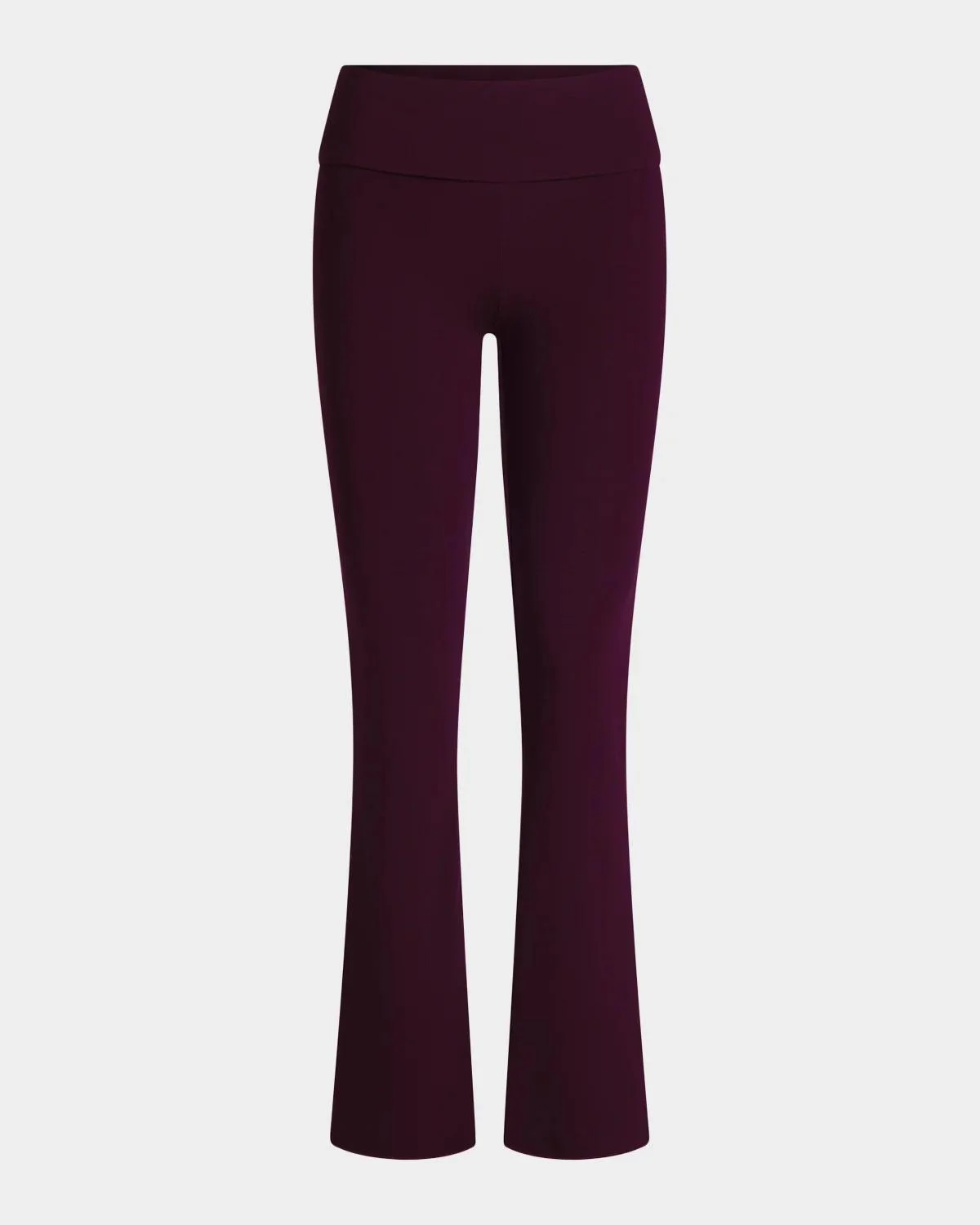 Cotton Jersey Foldover Flare-Leg Pants - 1