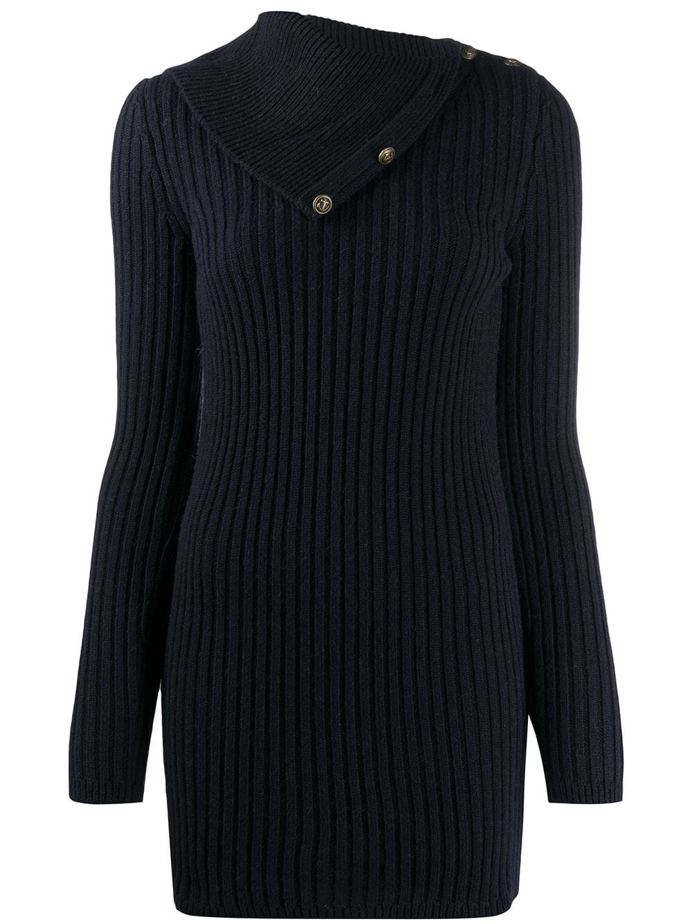 fold-over collar jumper - 1