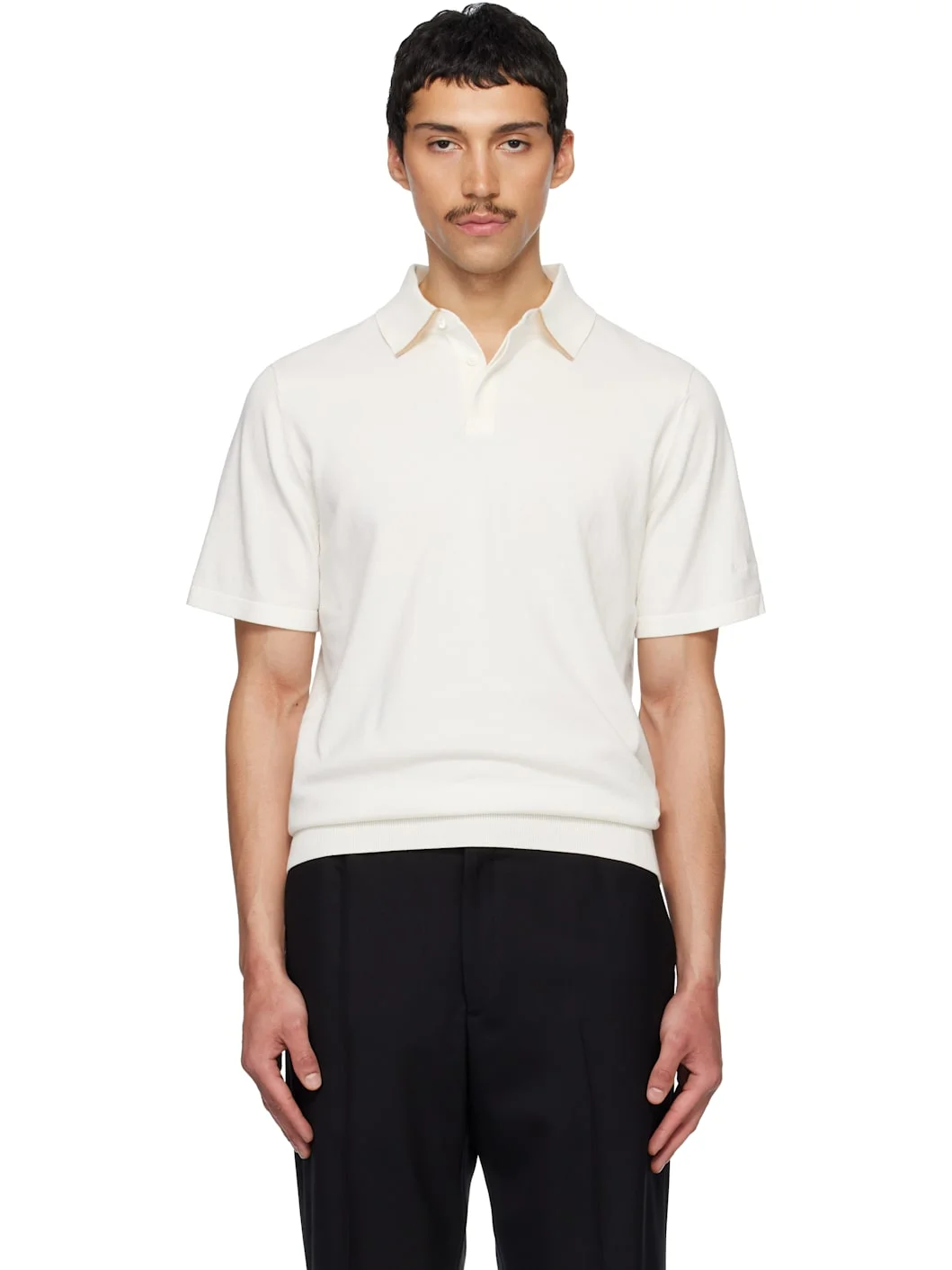 Off-White Short Sleeve Polo - 1