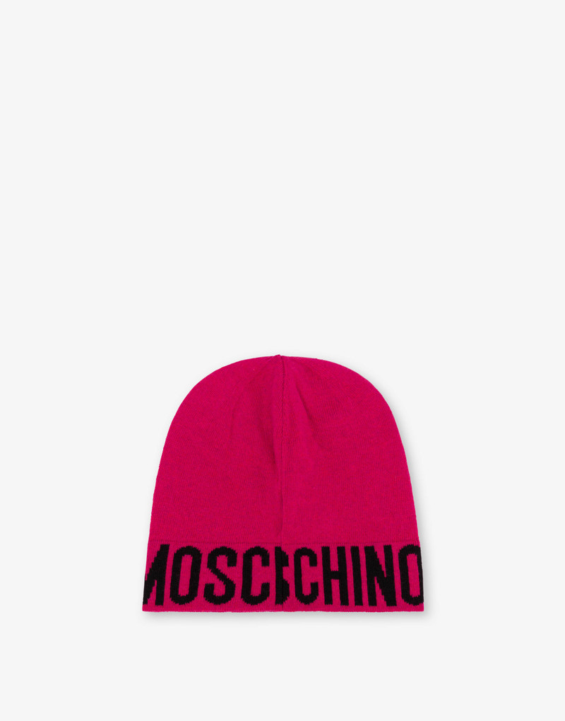 Moschino LETTERING LOGO KNIT HAT outlook