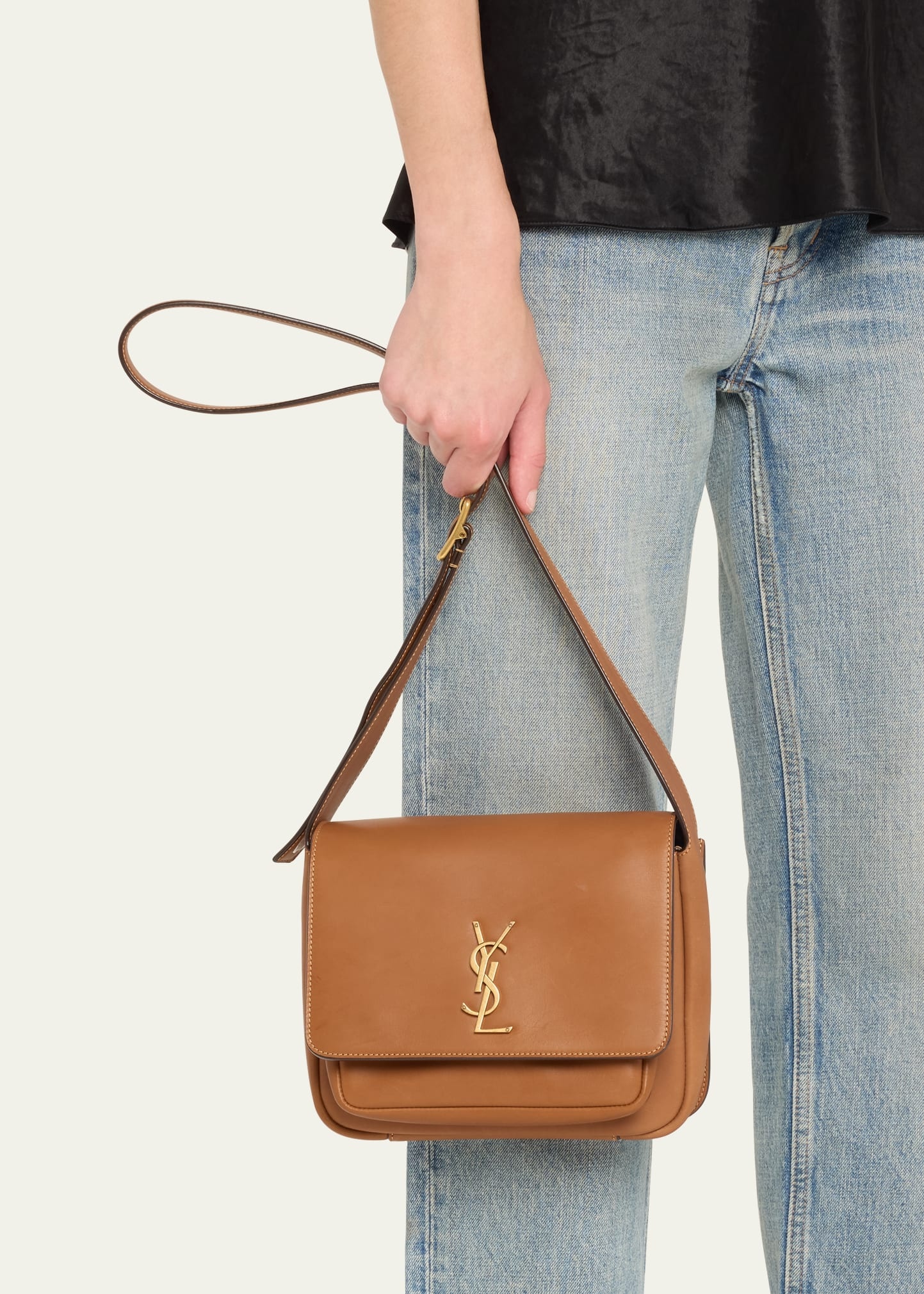 Niki YSL Crossbody Bag in Vegetable Calf Leather - 2