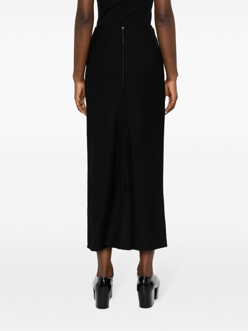 high-waist wool pencil skirt - 4