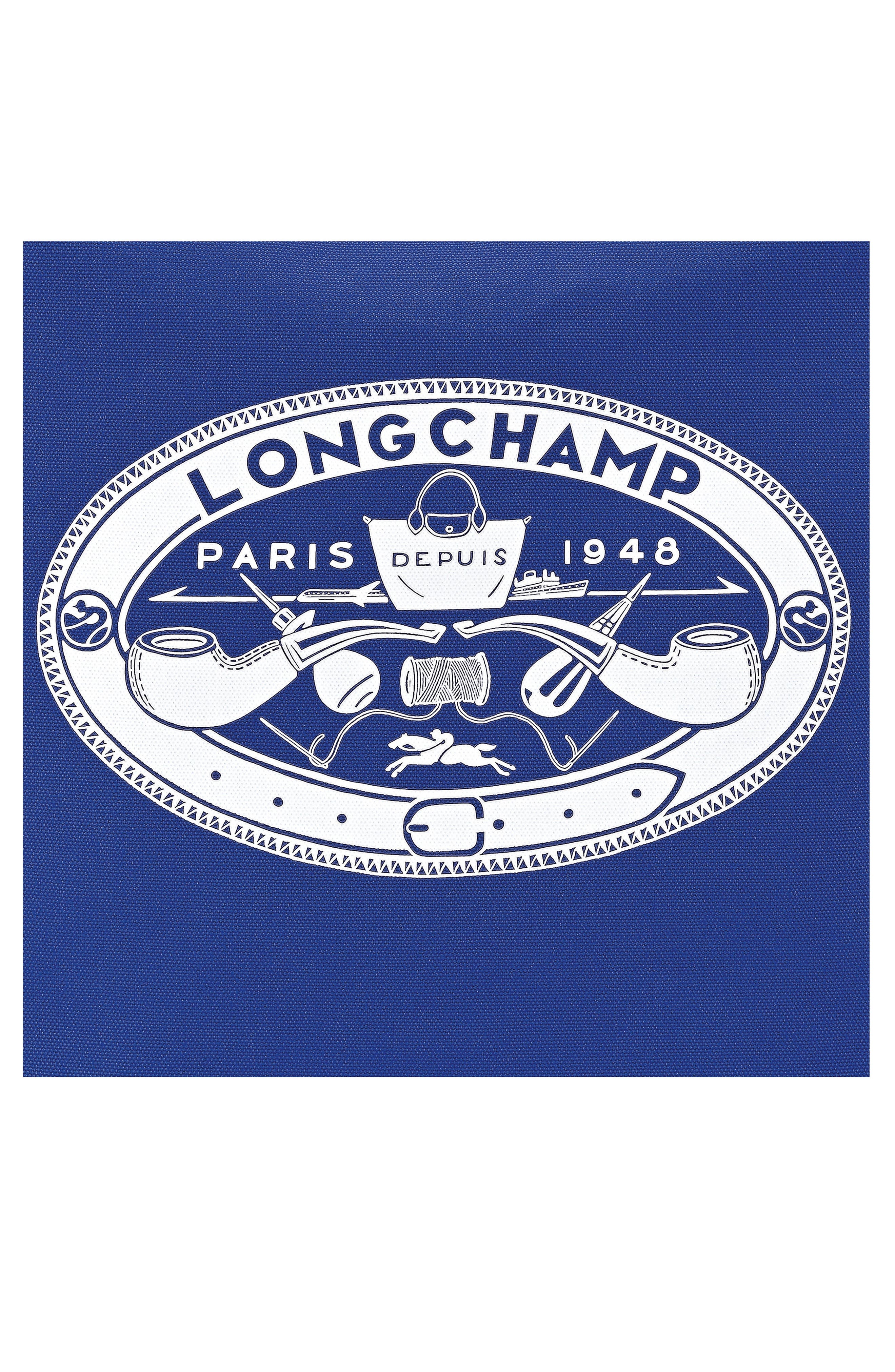 Longchamp x Constantin Riant Le Pliage Cotton Canvas Tote in Cobalt at Nordstrom - 6