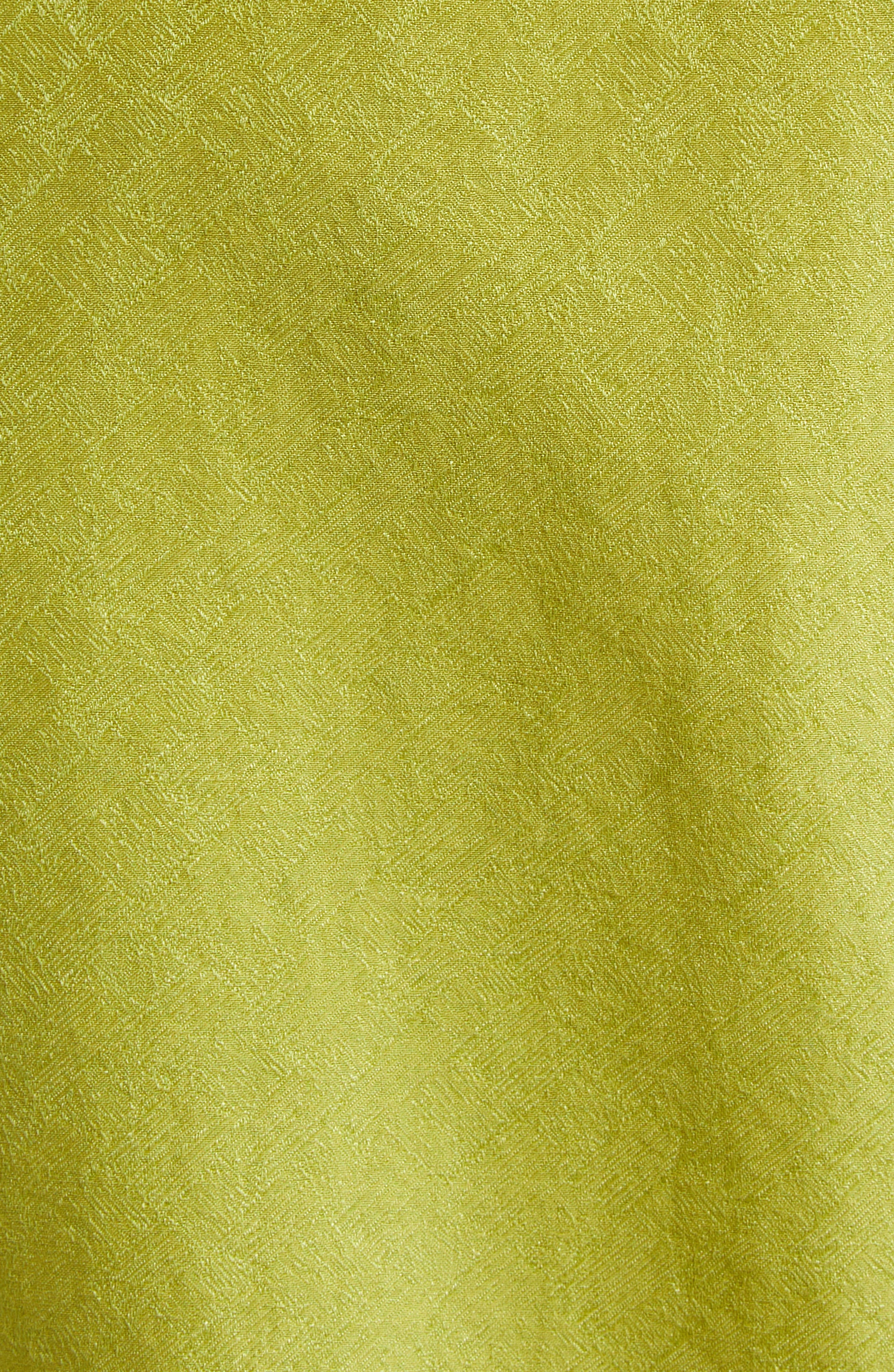 The Elder Statesman Silk & Cotton Jacquard Camp Shirt in Chartreuse at Nordstrom - 6