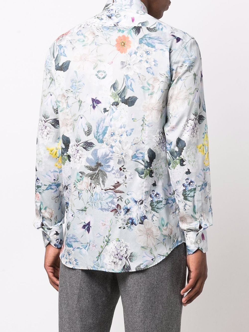 floral print cotton shirt - 4