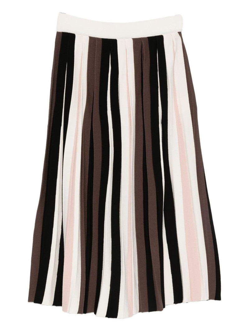 striped pleated midi skirt 1