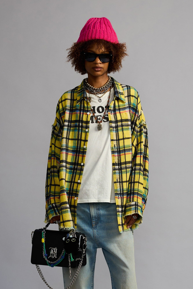 SHREDDED SEAM DROP NECK SHIRT 1