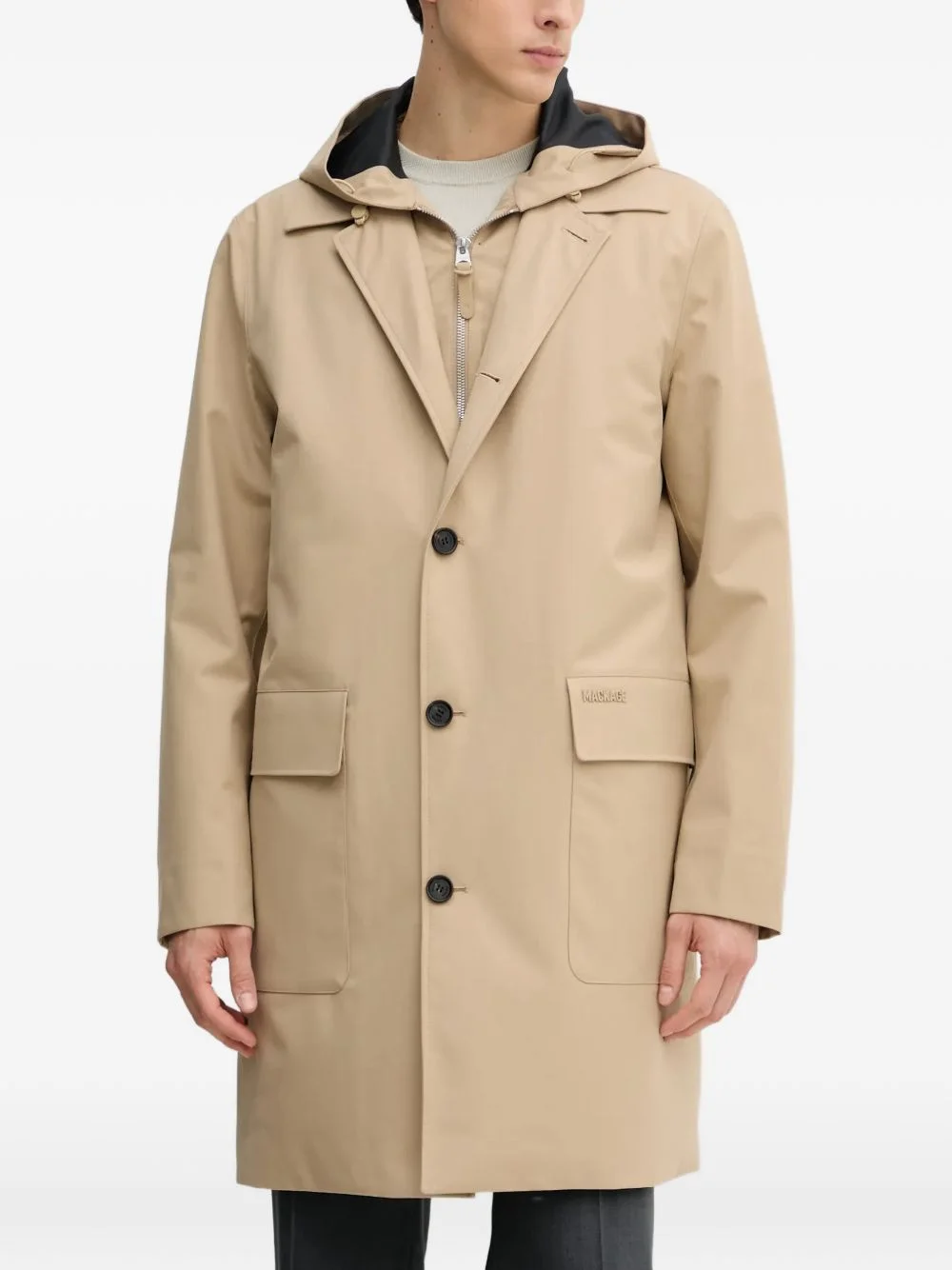 Mathias hooded buttoned coat - 1