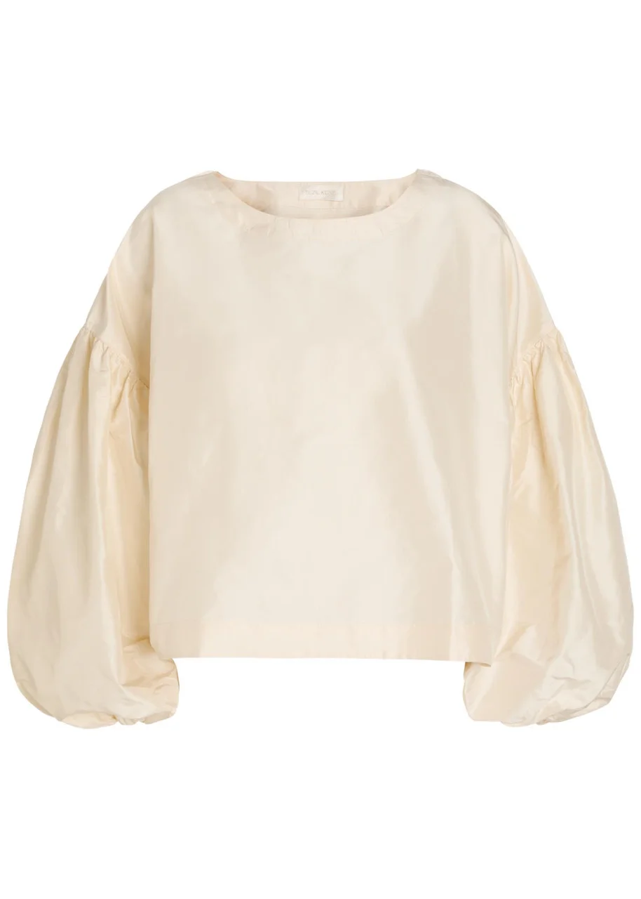 Suzie Kondi Balon Balloon-sleeve Silk-taffeta top - 1