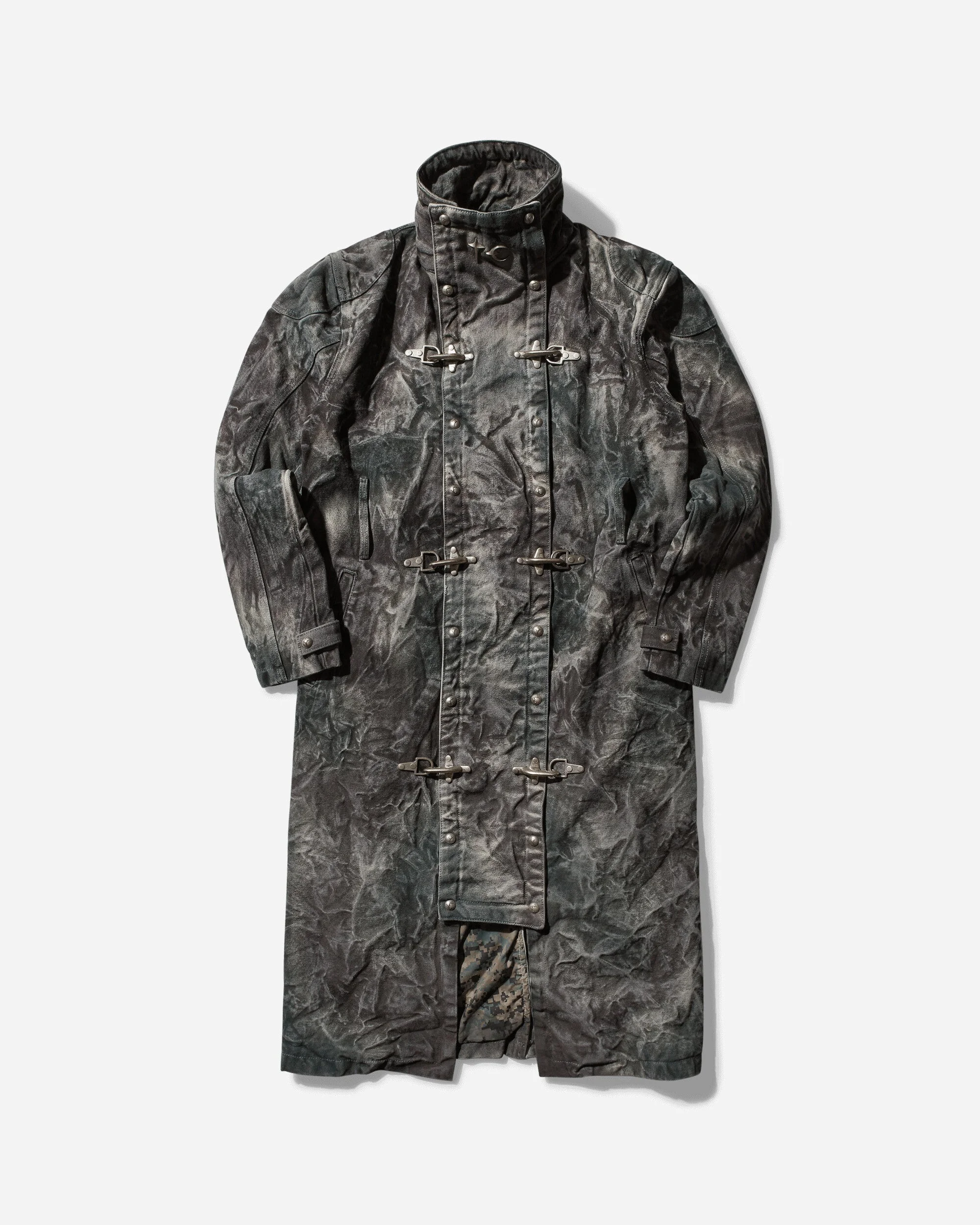 Men's Bio Soldier Denim Trench Coat Camo - 1