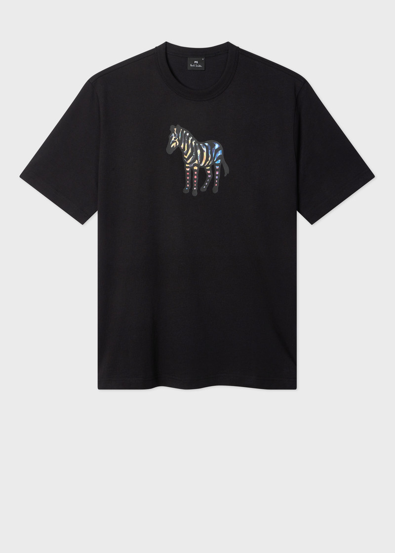 Black Multicolour Zebra Print T-Shirt 1