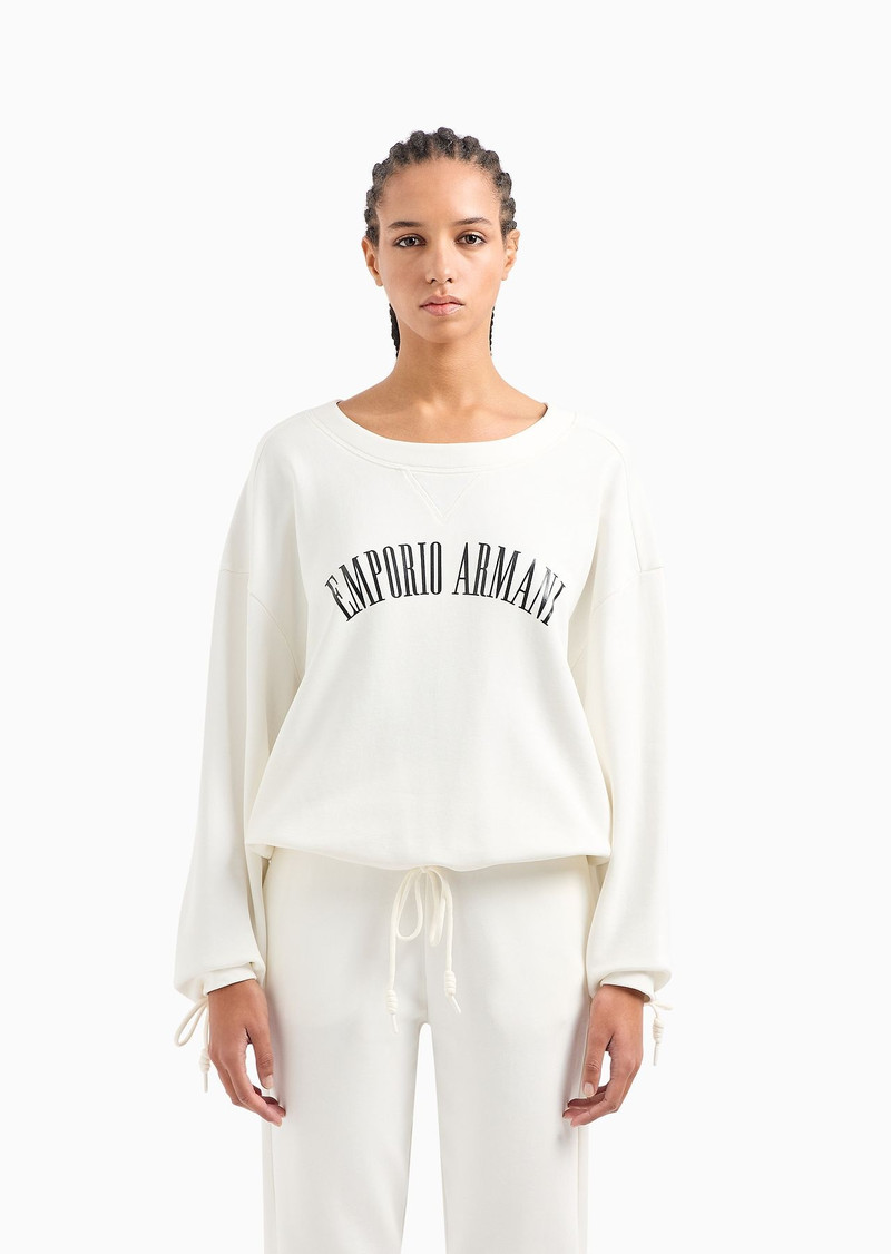 ASV organic French terry drawstring sweatshirt with logo print 2