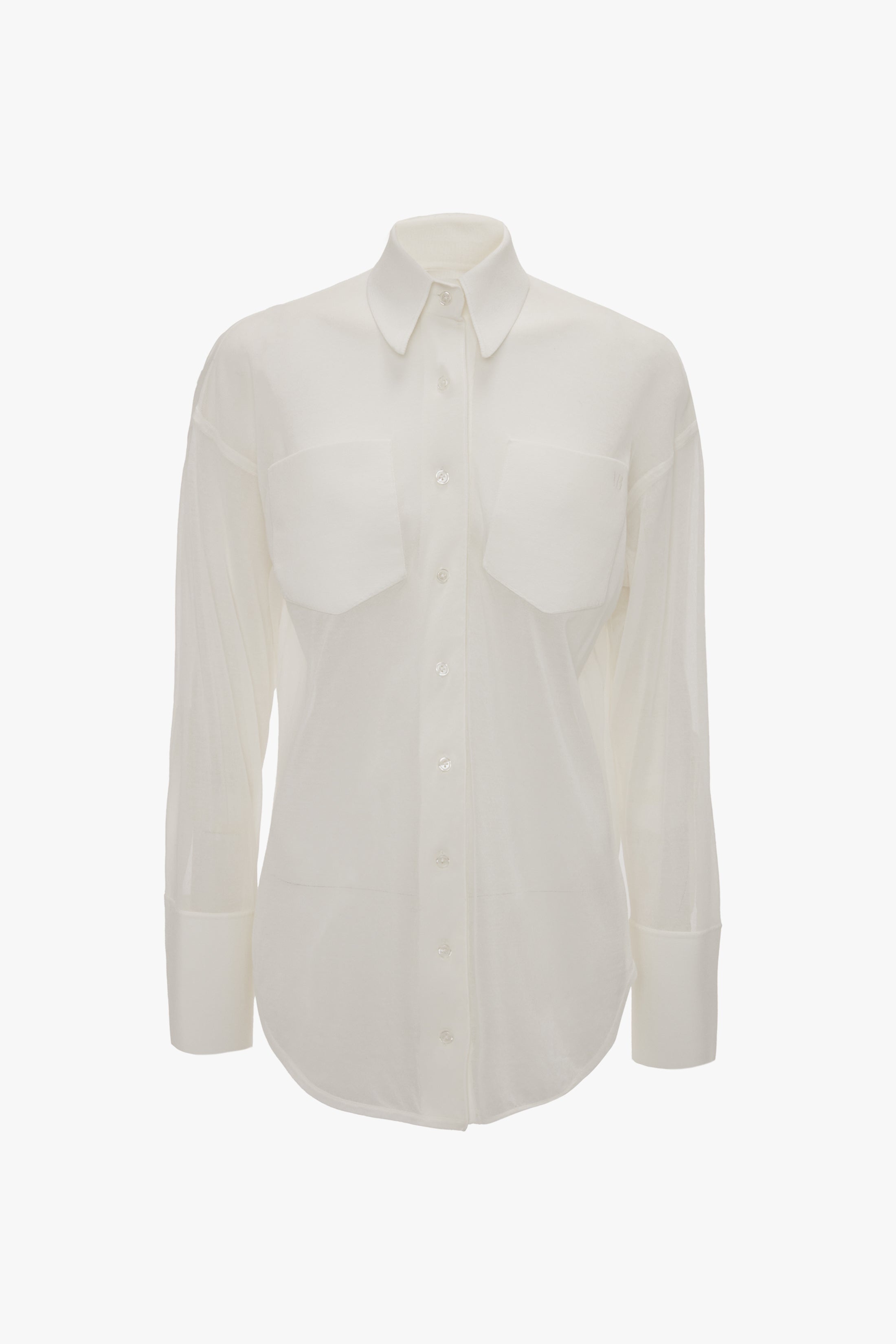 Pocket Detail Shirt In White - 1