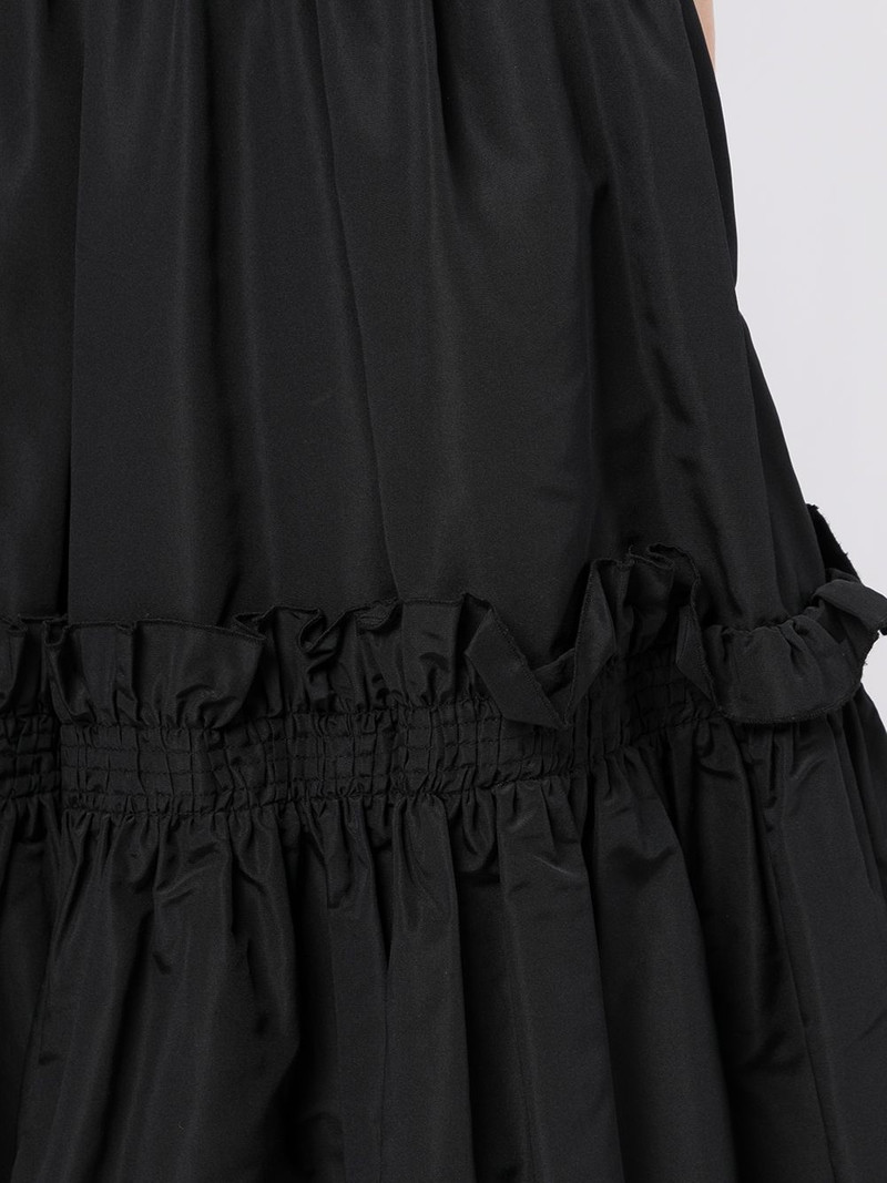 Ruffled Full silk midi skirt 5
