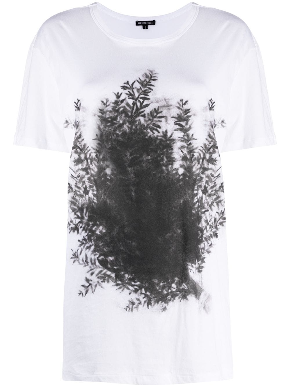 longline plant print t-shirt - 1