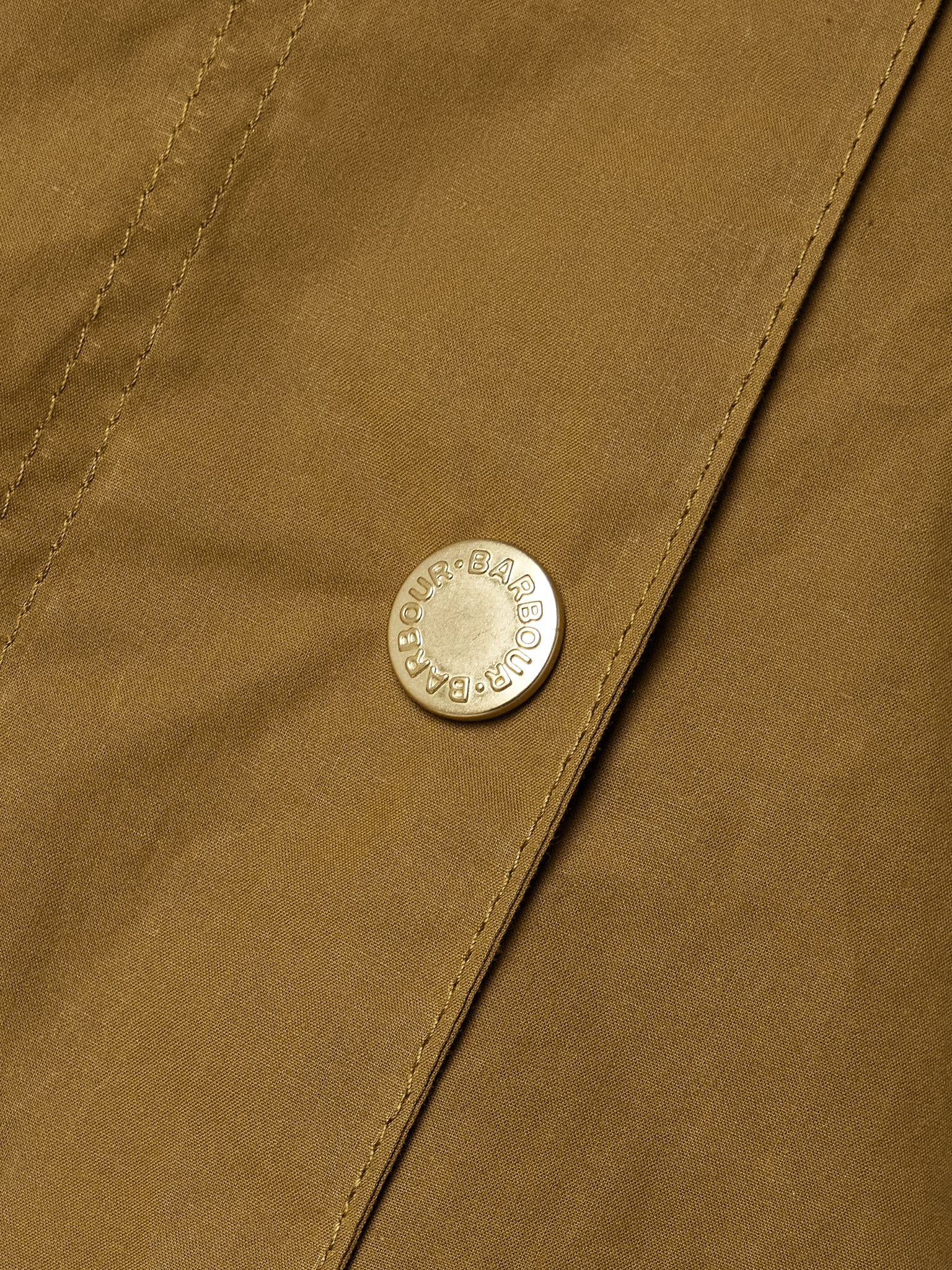 Ettie corduroy-trimmed waxed-cotton jacket Light brown - 5