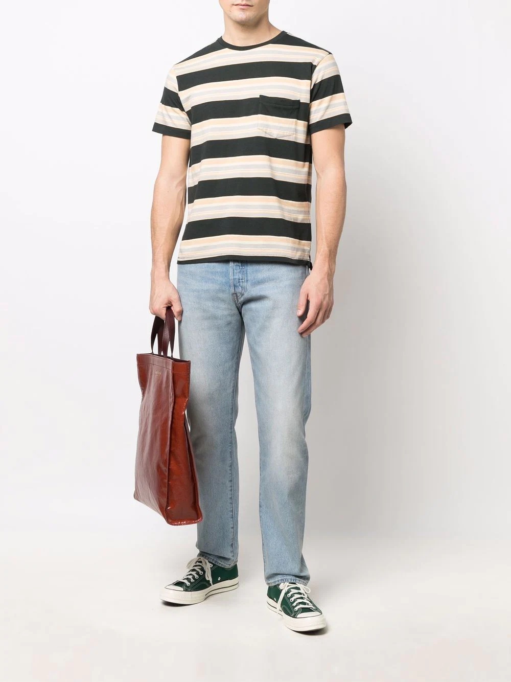 stripe-print T-shirt - 2