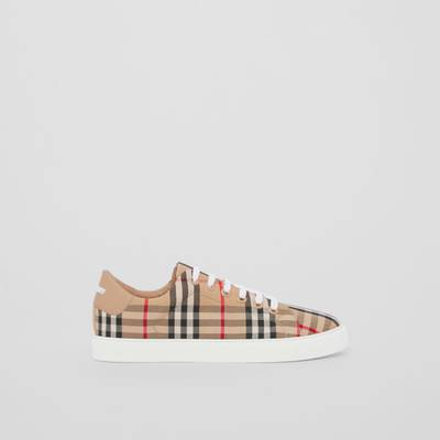 Burberry Vintage Check and Leather Sneakers outlook