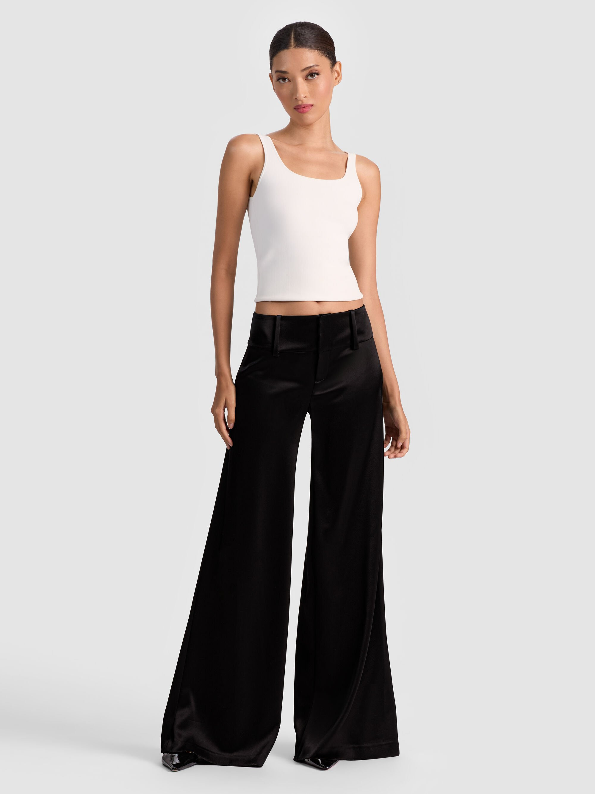 OLIVIA SATIN WIDE LEG PANT - 3