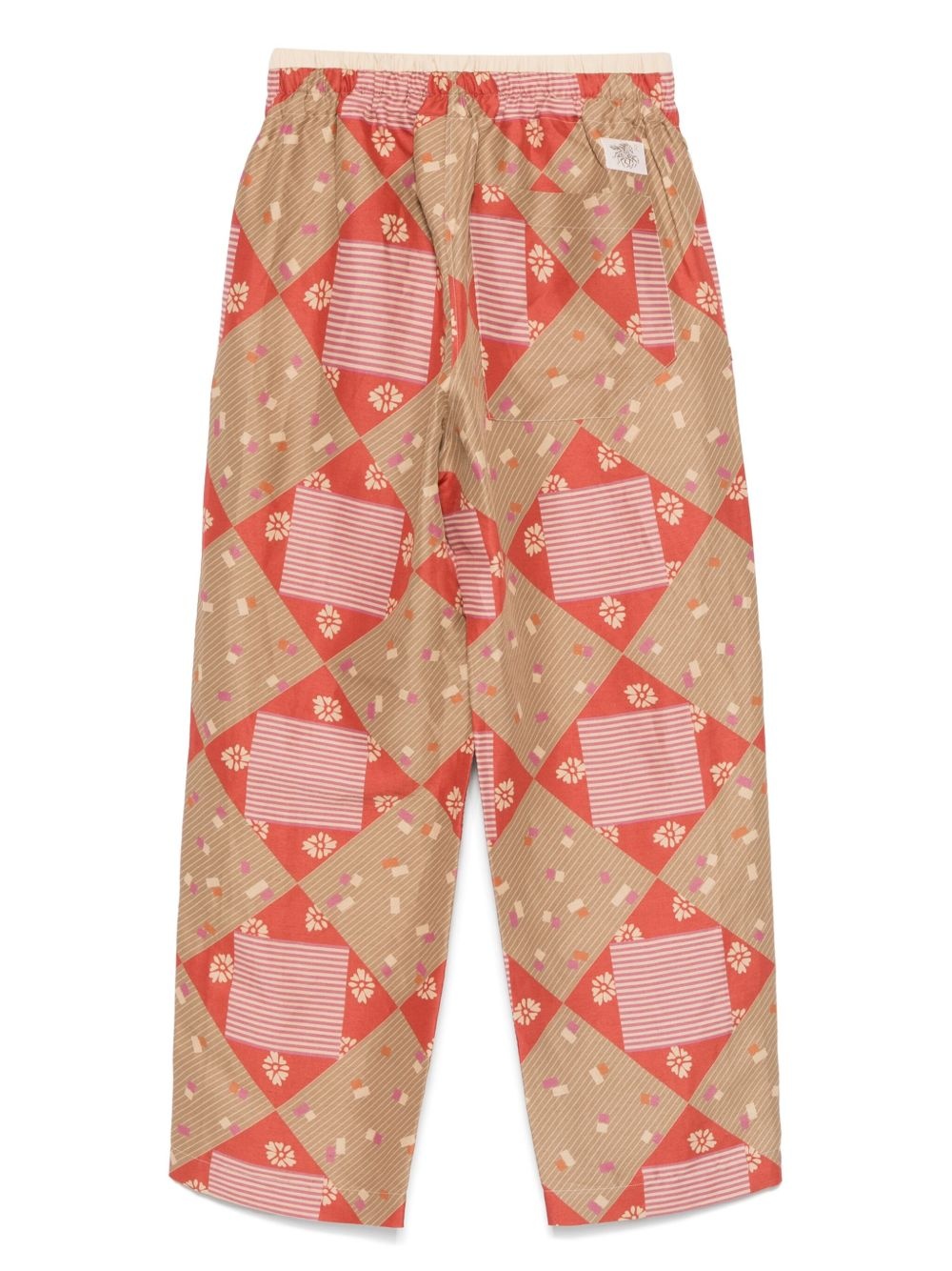 mix-print trousers - 2