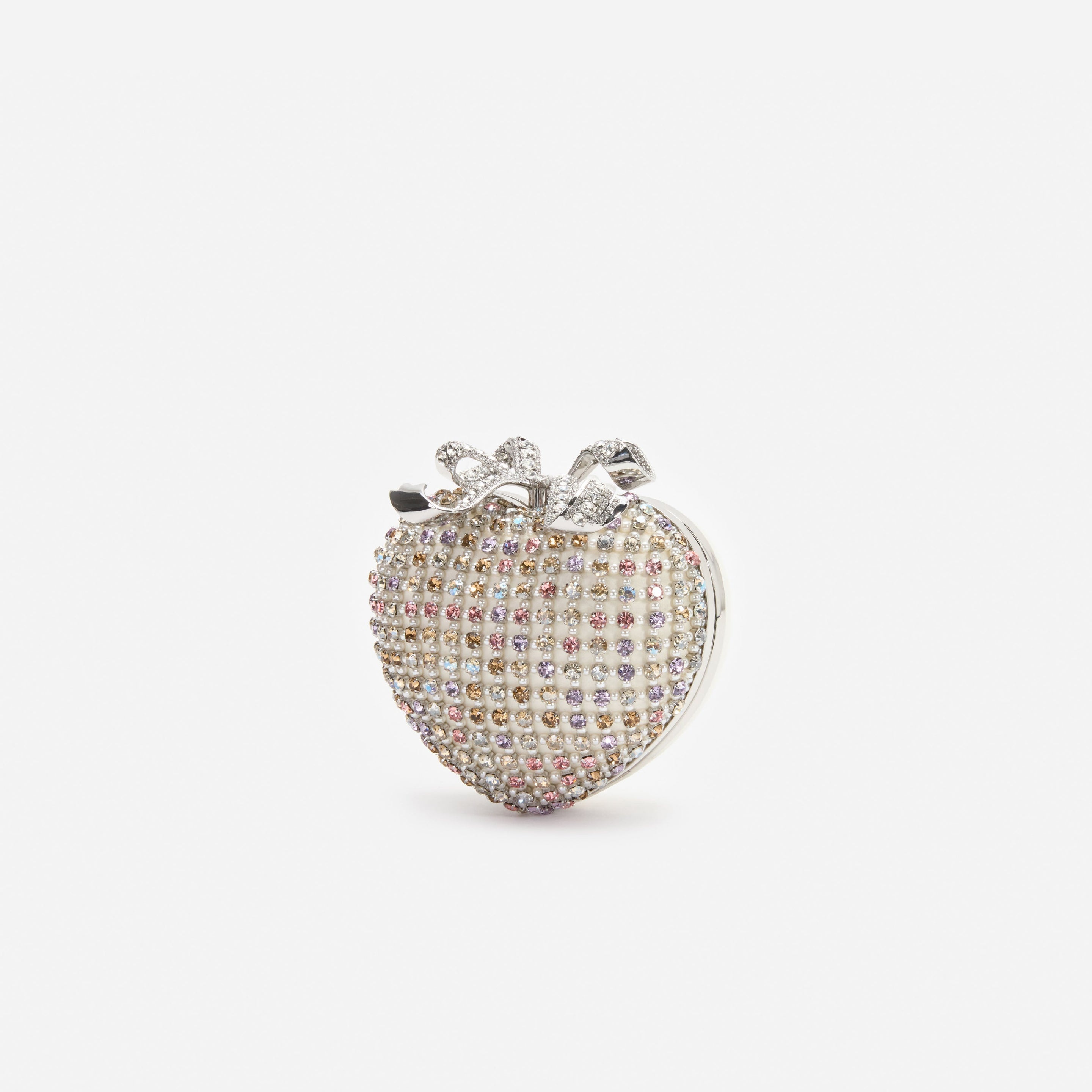 Multi Crystal Heart Clutch Bag - 2