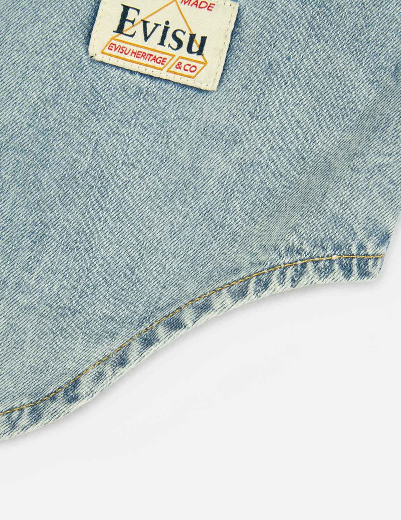 Daruma Buddies Print Denim Shirt 12