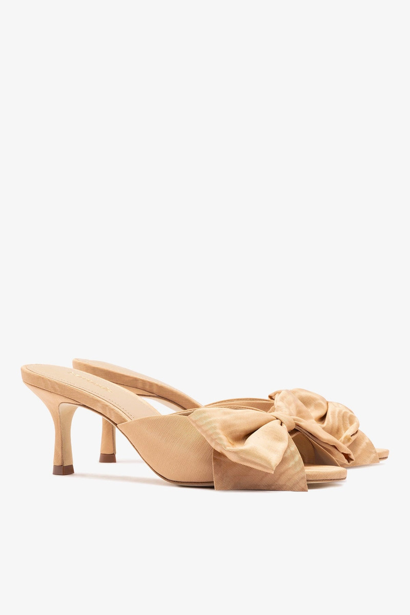 Elle Peep Toe Mule Macaroon Silk 3