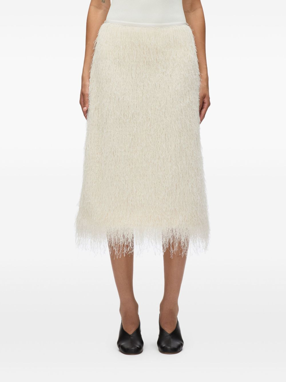 fringed midi skirt - 2