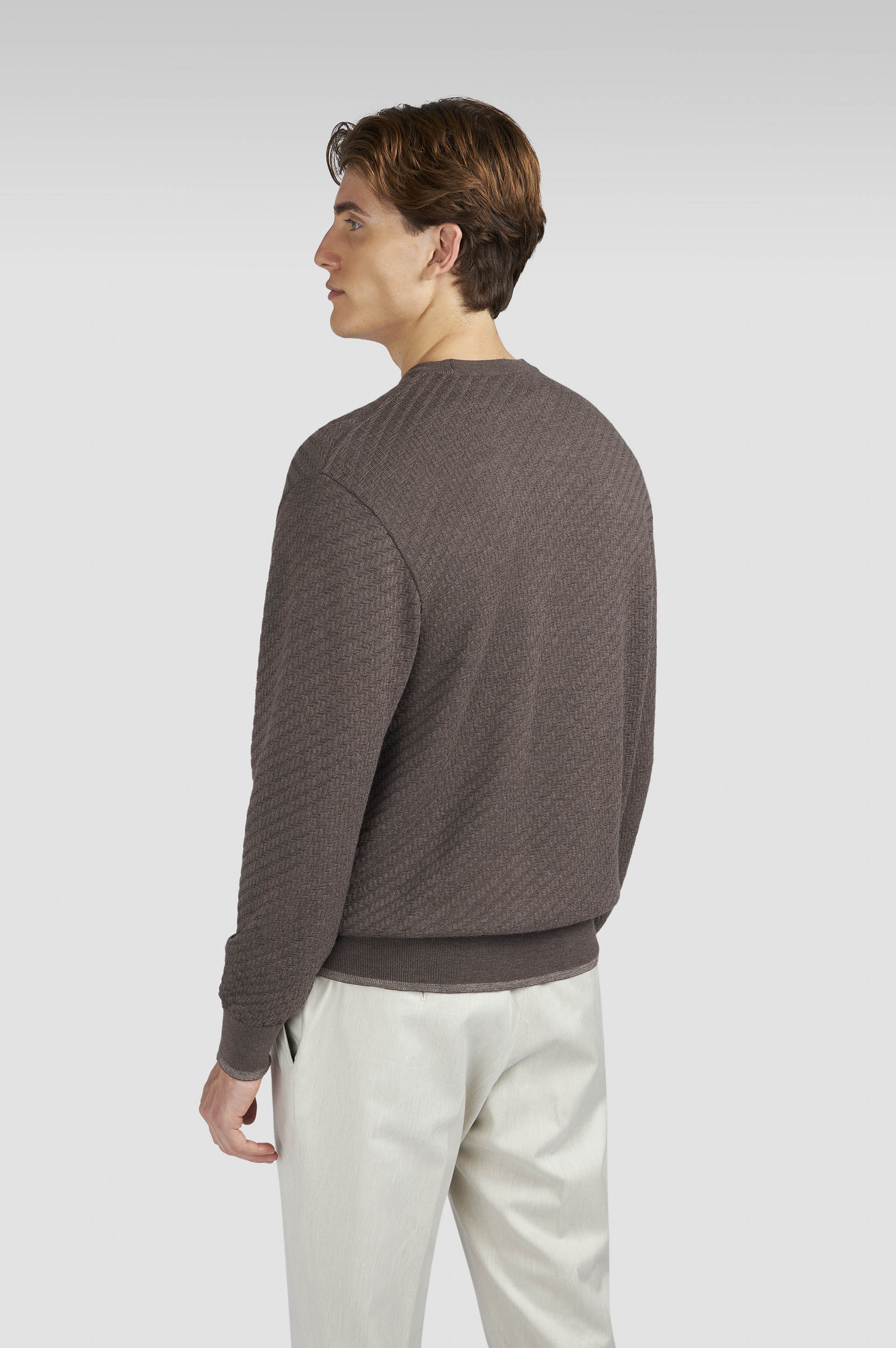 MERINO EXTRAFINE WOOL CREWNECK SWEATER - 3