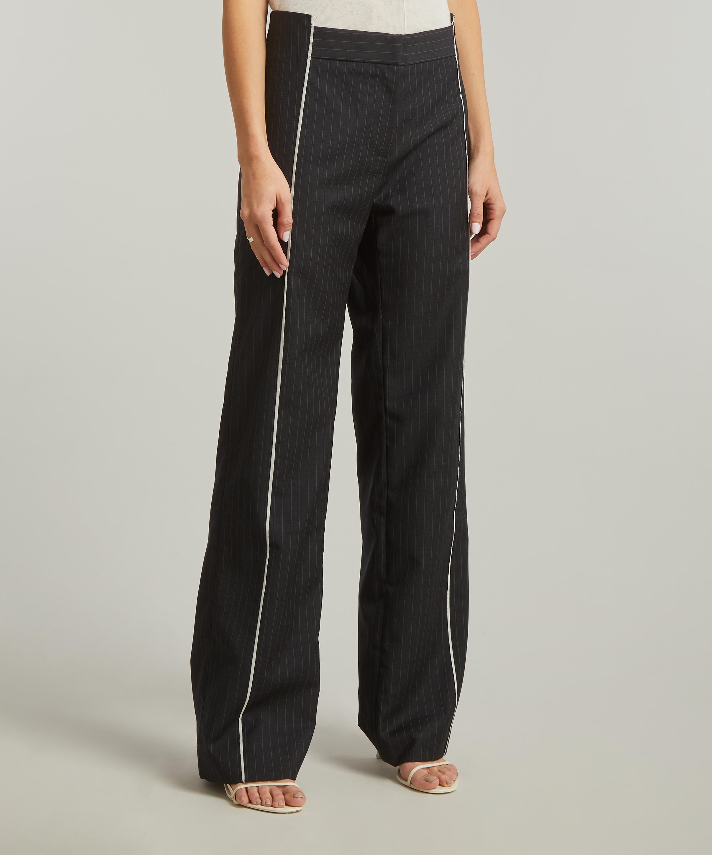 Deconstructed Pinstripe Trousers - 3