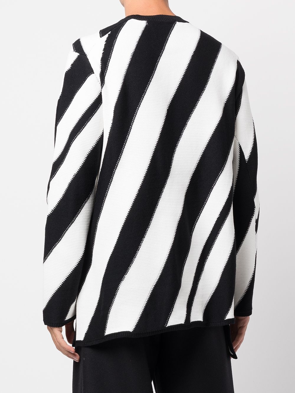 asymmetric striped jumper - 4