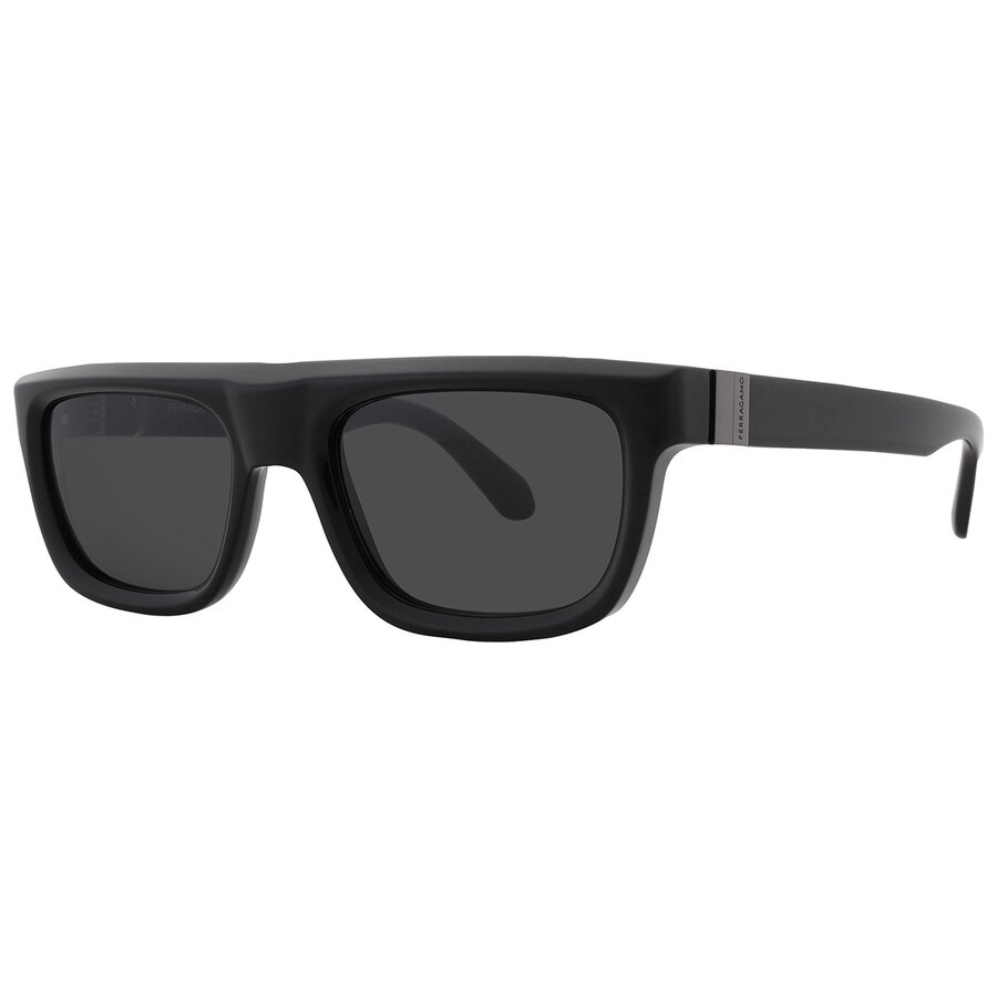 Ferragamo Grey Square Men's Sunglasses SF2009S 001 56 - 2