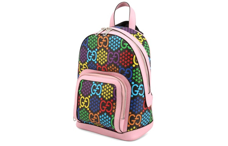 GUCCI (WMNS) 구찌 Psychedelic 다색 로고 화포 schoolbag 책가방 분홍색/다색 601296-HPUEN- outlook