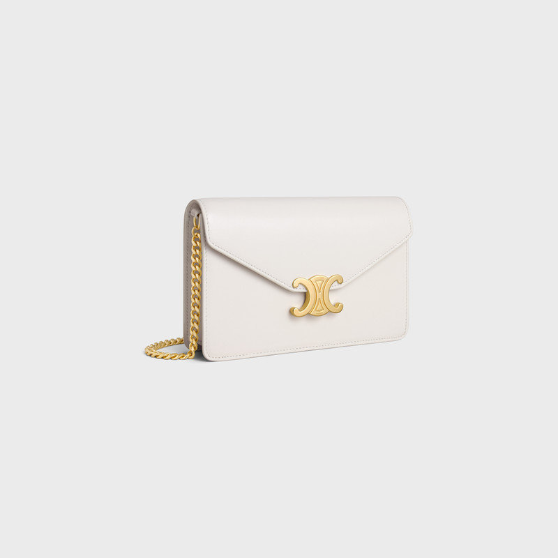 CELINE WALLET ON CHAIN MARGO IN Shiny calfskin outlook