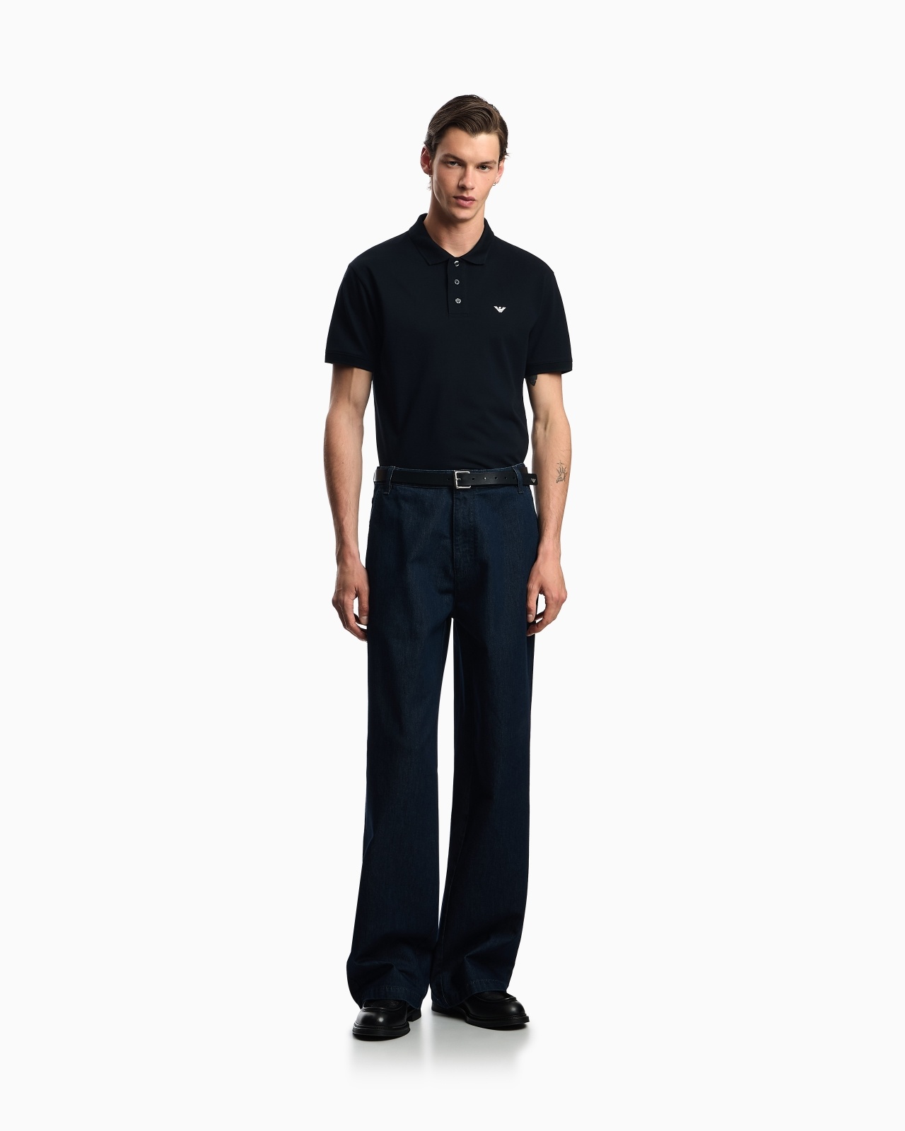 MERCERISED PIQUÉ POLO SHIRT WITH MICRO EAGLE - 2