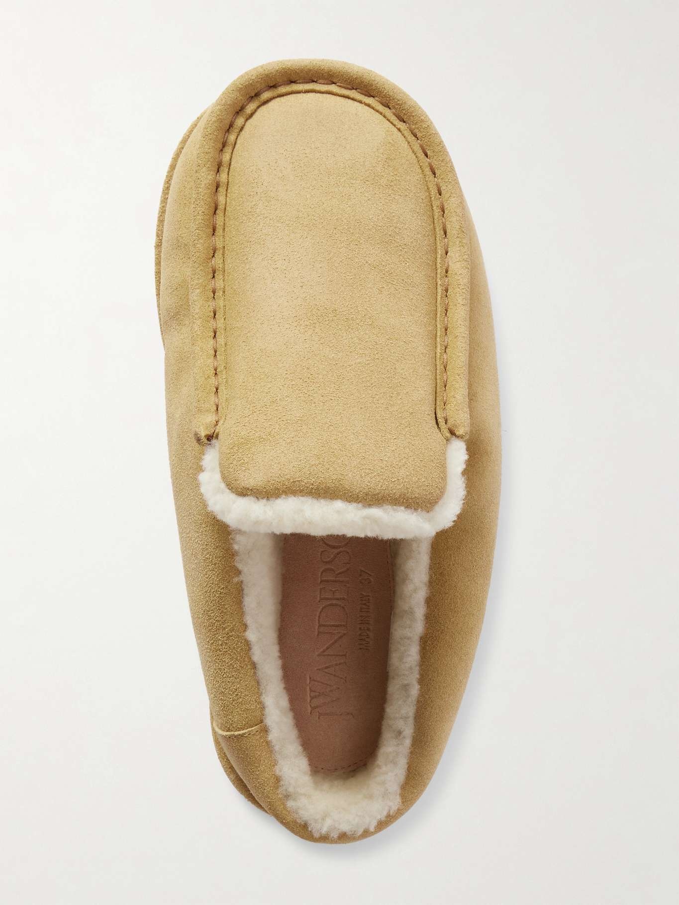 Shearling-lined suede loafers - 5