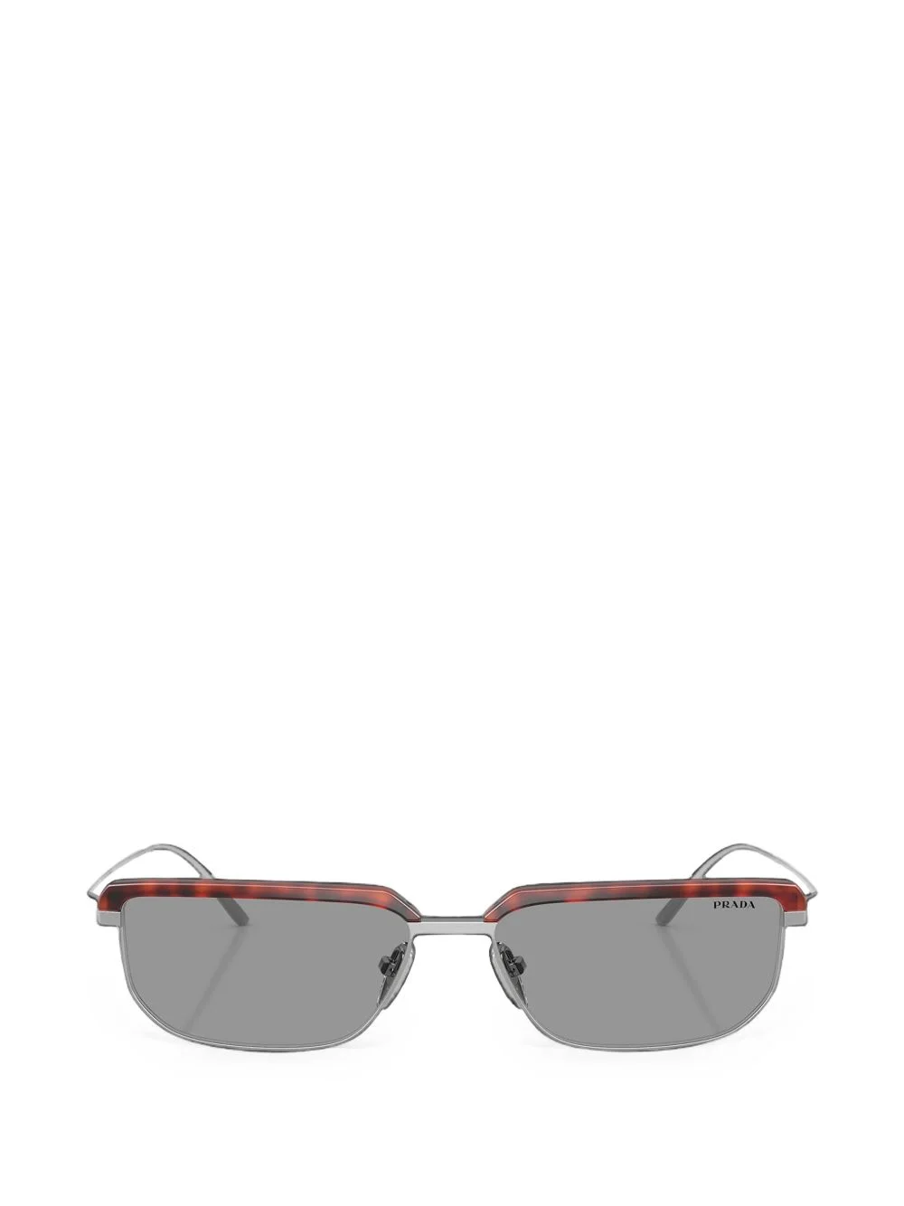 tortoiseshell-effect rectangle-frame sunglasses - 1