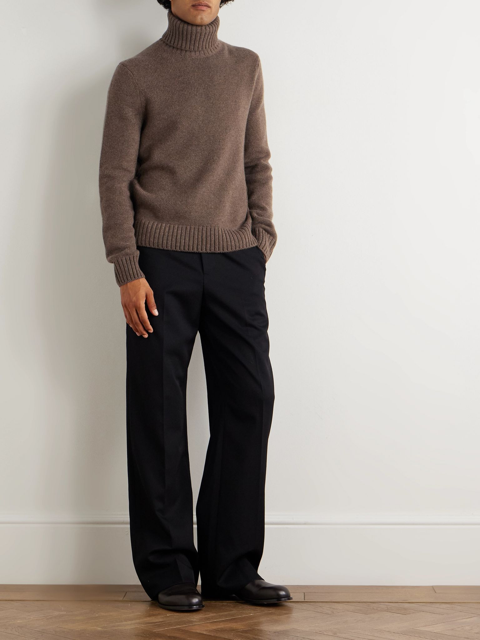 Parksville Baby Cashmere Rollneck Sweater Brown - 2