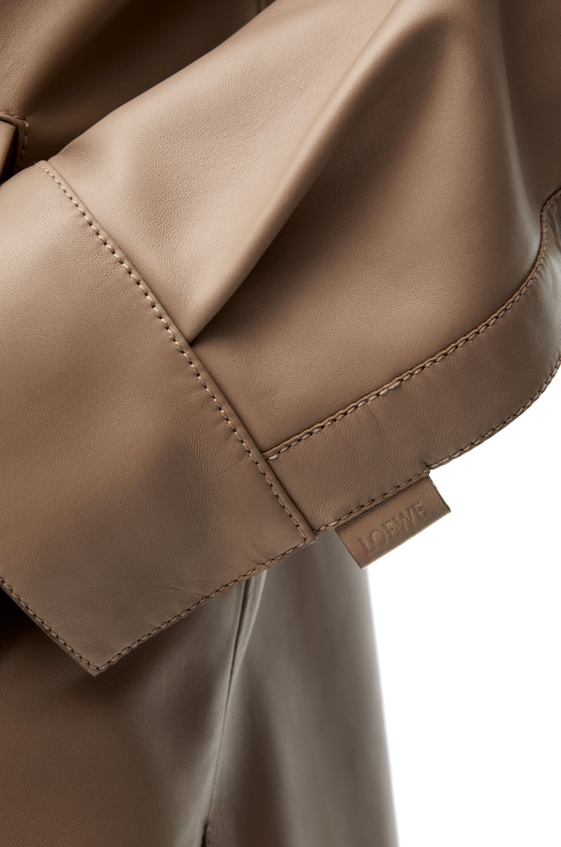 Zip-up overshirt in nappa lambskin 5