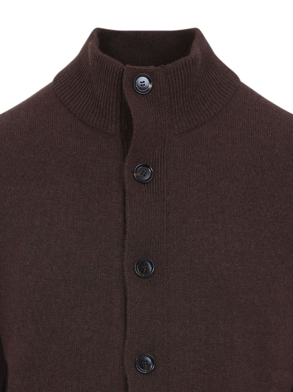 high-neck buttoned cardigan - 3