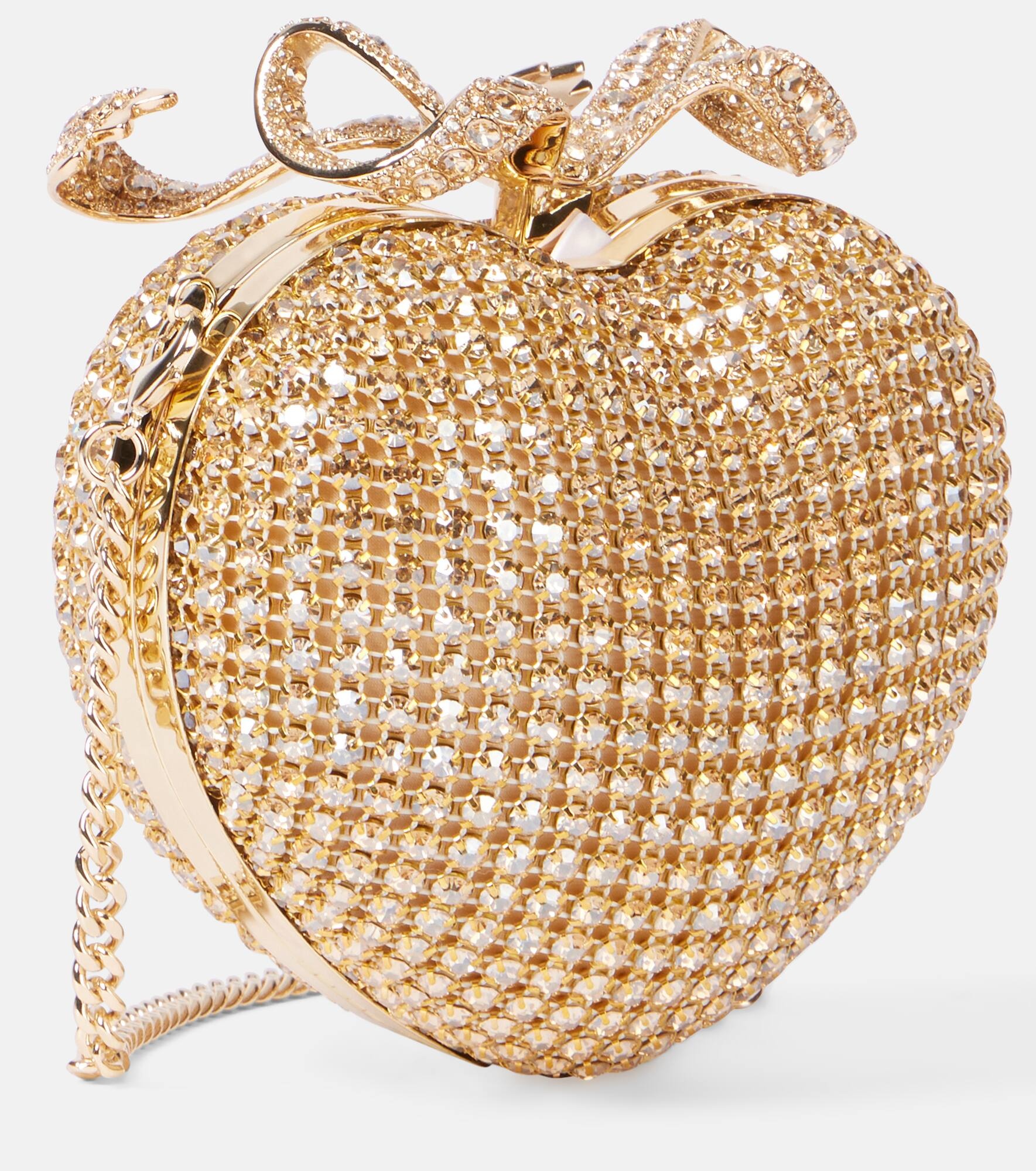 Crystal Heart embellished clutch - 4