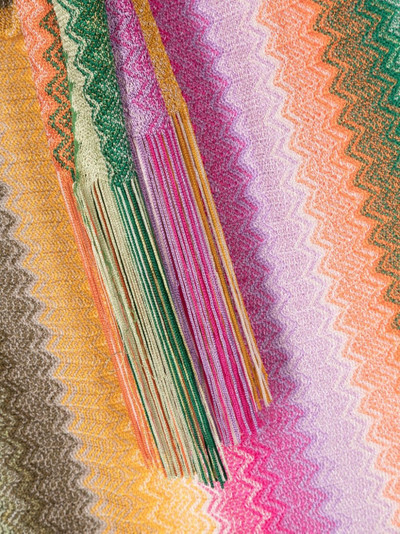 Missoni zigzag-knit fringed scarf outlook