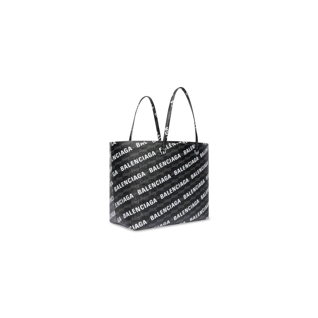 Men's Signature Large East-west Shopper Bag Bb Monogram Coated Canvas And Allover Logo  in Black - 2