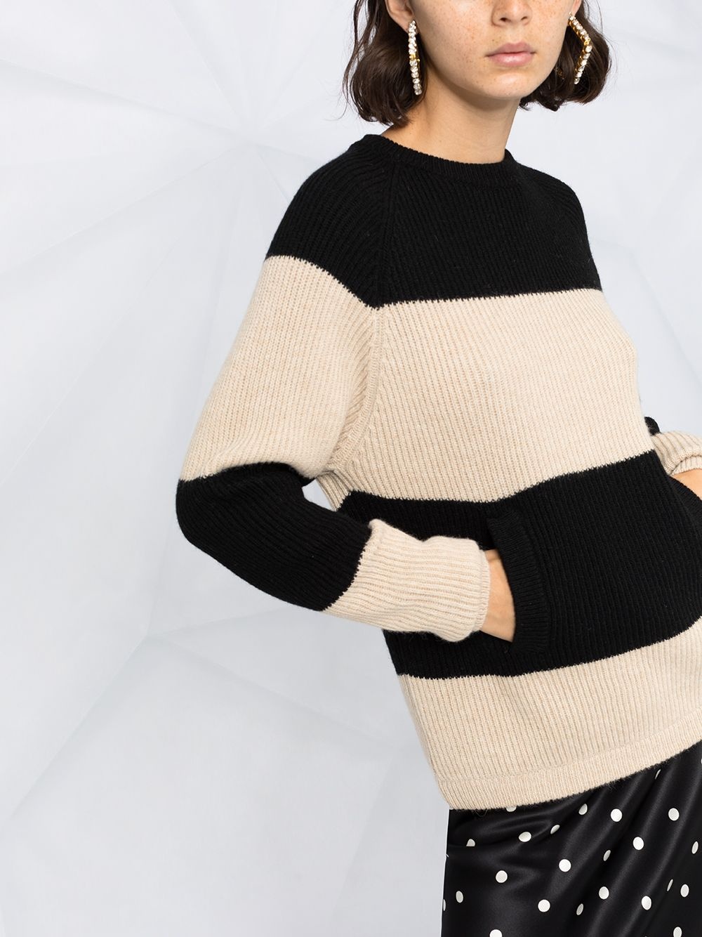 two-tone striped jumper - 5