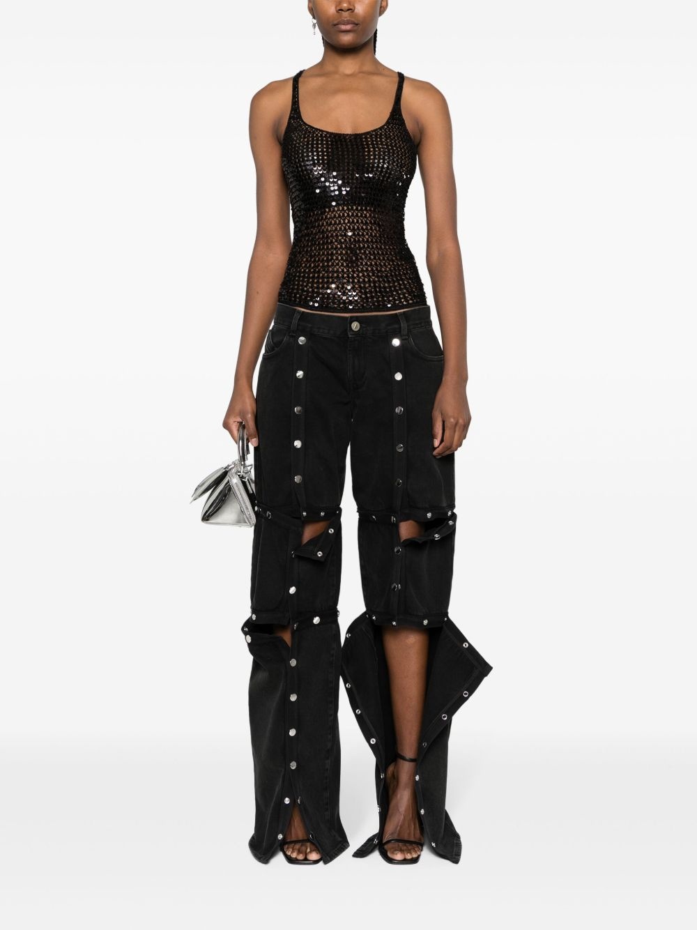 deconsructed low-rise jeans - 2