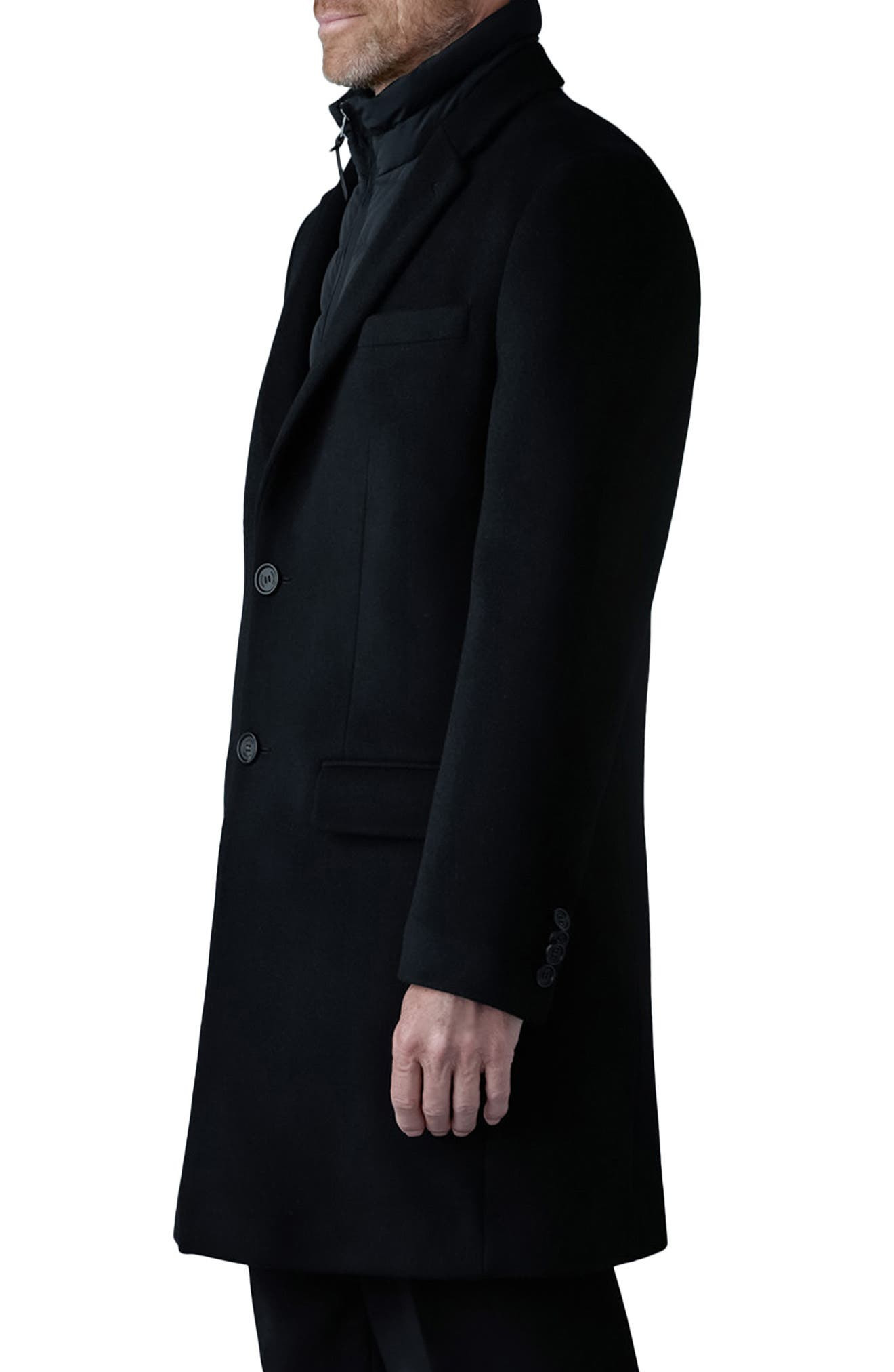 Mackage Skai-SLB Virgin Wool Coat with Removable Down Bib in Black at Nordstrom - 3