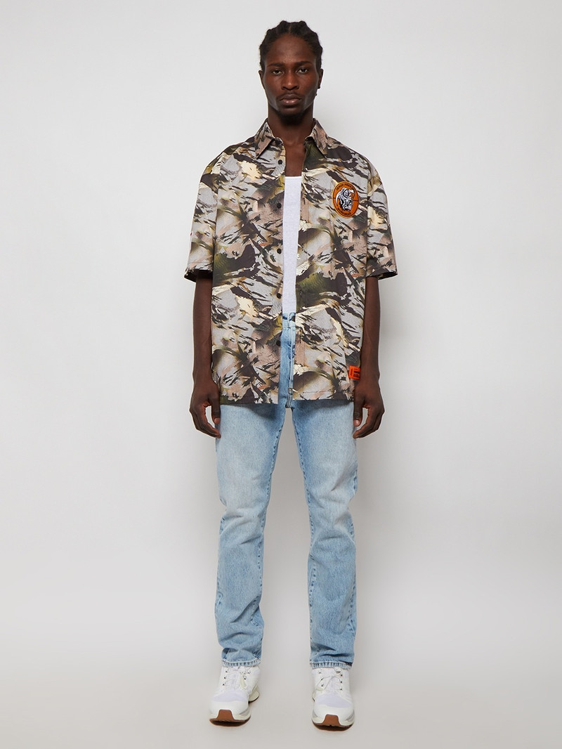 Heron Preston camouflage-print 볼링 셔츠 outlook