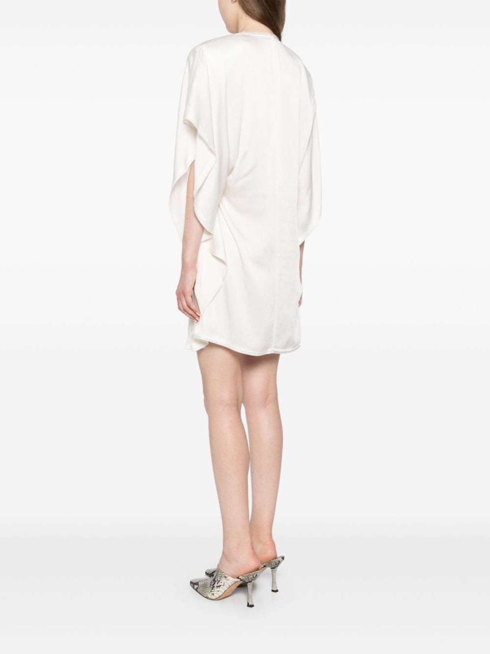 drape sleeve mini dress - 4