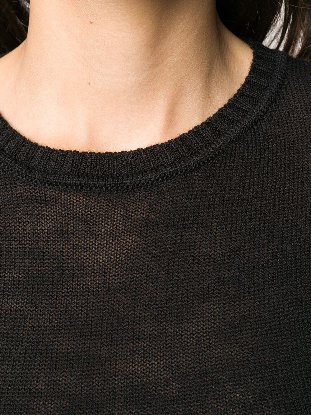 long-sleeved fine-knit top - 5